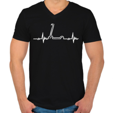 PRINTFASHION Scooter heart - Férfi V-nyakú póló - Fekete