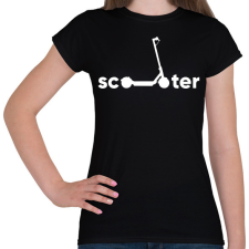 PRINTFASHION Scooter - Női póló - Fekete női póló