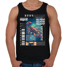 PRINTFASHION Scorpio - Streetwear style - Férfi atléta - Fekete atléta, trikó