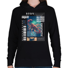 PRINTFASHION Scorpio - Streetwear style - Női kapucnis pulóver - Fekete