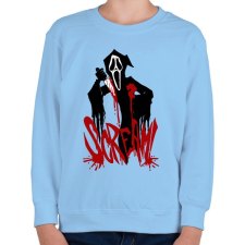 PRINTFASHION Screaaam - Gyerek pulóver - Világoskék gyerek pulóver, kardigán