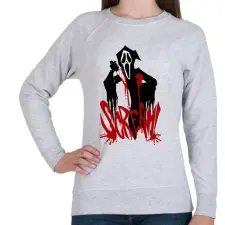 PRINTFASHION Screaaam - Női pulóver - Sport szürke női pulóver, kardigán