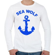 PRINTFASHION sea wolf - Férfi hosszú ujjú póló - Fehér férfi póló