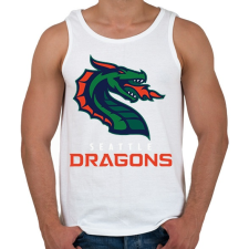 PRINTFASHION seattle Dragons - Férfi atléta - Fehér atléta, trikó
