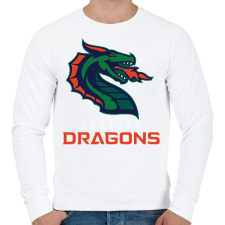 PRINTFASHION seattle Dragons - Férfi pulóver - Fehér férfi pulóver, kardigán
