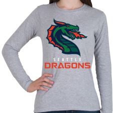 PRINTFASHION seattle Dragons - Női hosszú ujjú póló - Sport szürke női póló