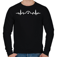 PRINTFASHION Sebesség EKG - Férfi pulóver - Fekete férfi pulóver, kardigán