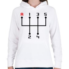 PRINTFASHION sebessegvaltó-2-2-szín - Női kapucnis pulóver - Fehér női pulóver, kardigán
