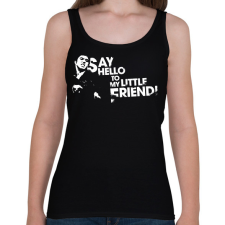 PRINTFASHION Sebhelyesarcú - Női atléta - Fekete női trikó