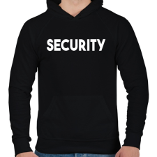 PRINTFASHION SECURITY - Férfi kapucnis pulóver - Fekete férfi pulóver, kardigán