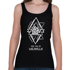 PRINTFASHION See you in Valhalla - Női atléta - Fekete női trikó