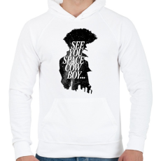 PRINTFASHION See You Space Cowboy - Férfi kapucnis pulóver - Fehér