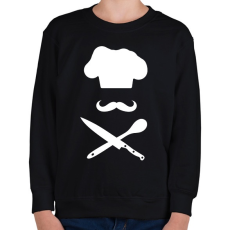 PRINTFASHION Séf logó - Gyerek pulóver - Fekete
