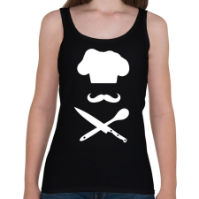 PRINTFASHION Séf logó - Női atléta - Fekete női trikó