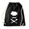 PRINTFASHION Séf logó - Sportzsák, Tornazsák - Fekete