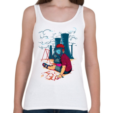 PRINTFASHION Segítség - Női atléta - Fehér