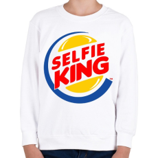 PRINTFASHION Selfie king - Gyerek pulóver - Fehér