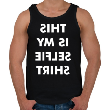 PRINTFASHION Selfie Tshirt - Férfi atléta - Fekete atléta, trikó