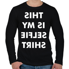 PRINTFASHION Selfie Tshirt - Férfi hosszú ujjú póló - Fekete