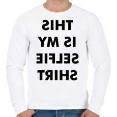 PRINTFASHION Selfie Tshirt - Férfi pulóver - Fehér