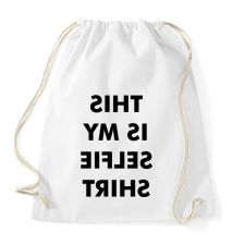 PRINTFASHION Selfie Tshirt - Sportzsák, Tornazsák - Fehér tornazsák