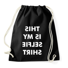 PRINTFASHION Selfie Tshirt - Sportzsák, Tornazsák - Fekete tornazsák