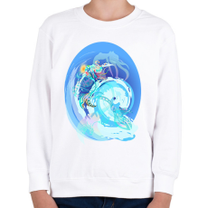 PRINTFASHION Sellő születése - Gyerek pulóver - Fehér