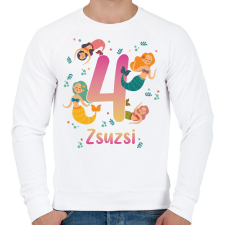 PRINTFASHION Sellős szülinap - névvel, számmal - Férfi pulóver - Fehér férfi pulóver, kardigán