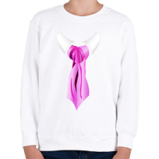 PRINTFASHION Selyem nyakkendő - Gyerek pulóver - Fehér gyerek pulóver, kardigán