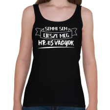 PRINTFASHION Semmi sem ijeszt meg, HR-es vagyok - Női atléta - Fekete női trikó