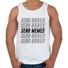PRINTFASHION Send Memes - Férfi atléta - Fehér atléta, trikó