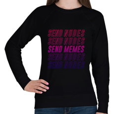 PRINTFASHION Send Memes - Női pulóver - Fekete