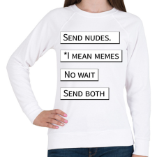 PRINTFASHION Send nudes - Telefontok - Női pulóver - Fehér női pulóver, kardigán