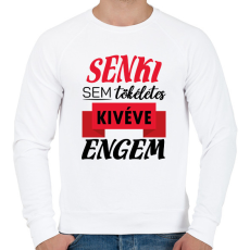 PRINTFASHION Senki sem tökéletes - Férfi pulóver - Fehér