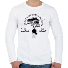 PRINTFASHION Senki sem tud mindent - Férfi hosszú ujjú póló - Fehér férfi póló