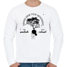 PRINTFASHION Senki sem tud mindent - Férfi pulóver - Fehér