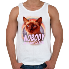 PRINTFASHION Senkit nem érdekel - Férfi atléta - Fehér