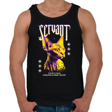 PRINTFASHION Servant - Férfi atléta - Fekete atléta, trikó