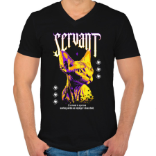 PRINTFASHION Servant - Férfi V-nyakú póló - Fekete férfi póló
