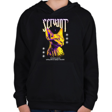 PRINTFASHION Servant - Gyerek kapucnis pulóver - Fekete