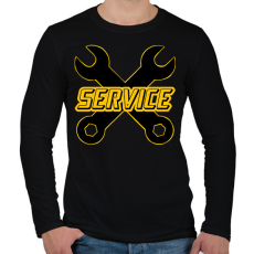 PRINTFASHION Service - Férfi hosszú ujjú póló - Fekete