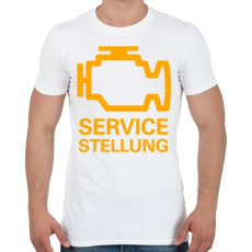 PRINTFASHION Service Stellung - Férfi póló - Fehér
