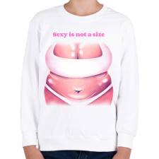 PRINTFASHION Sesy is not a size - Gyerek pulóver - Fehér gyerek pulóver, kardigán