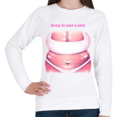 PRINTFASHION Sesy is not a size - Női pulóver - Fehér