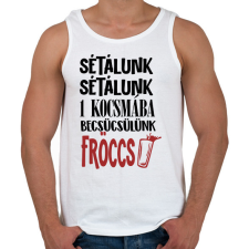 PRINTFASHION Sétálunk sétálunk - Férfi atléta - Fehér női trikó