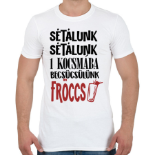 PRINTFASHION Sétálunk sétálunk - Férfi póló - Fehér férfi póló