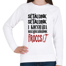 PRINTFASHION Sétálunk sétálunk - Női pulóver - Fehér női pulóver, kardigán