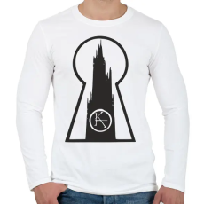 PRINTFASHION Setét torony - Férfi hosszú ujjú póló - Fehér