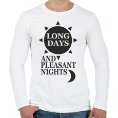 PRINTFASHION Setét torony  - Férfi hosszú ujjú póló - Fehér