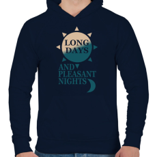 PRINTFASHION Setét torony  - Férfi kapucnis pulóver - Sötétkék